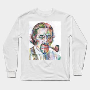 ALAN WATTS watercolor portrait .8 Long Sleeve T-Shirt